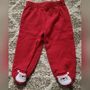 10 for $16 - Buster Brown 6-9m Red Footed Santa Pants